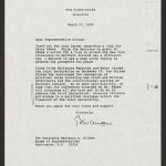 President Bill Clinton letter, 1994