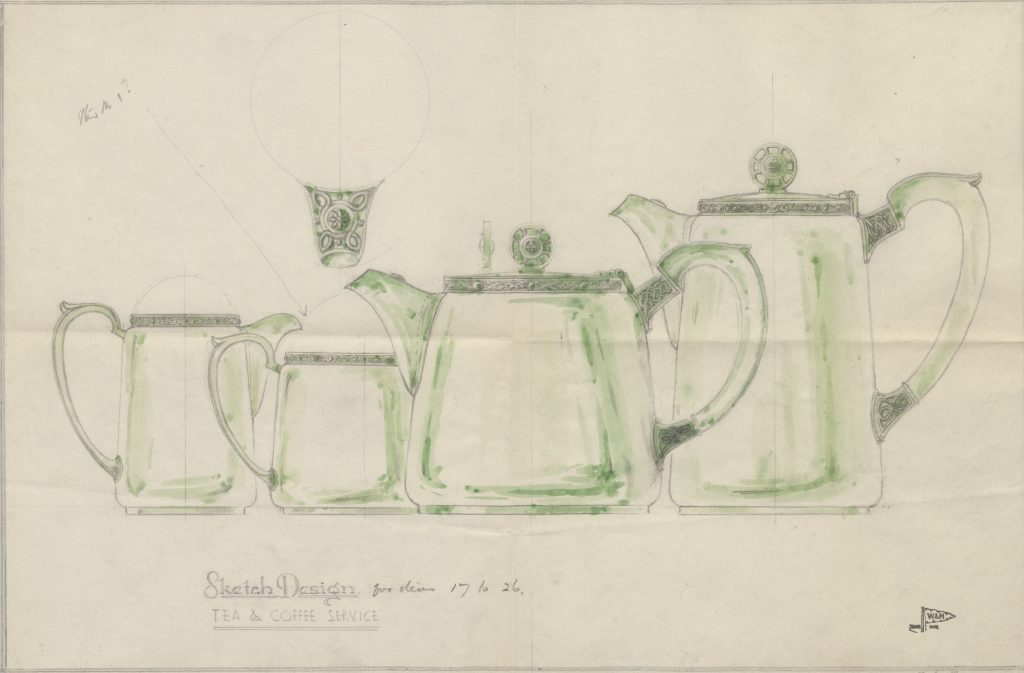 Sketch design for a Tea & Coffee service, 1951