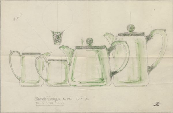 Drawing of Tea and Coffee set